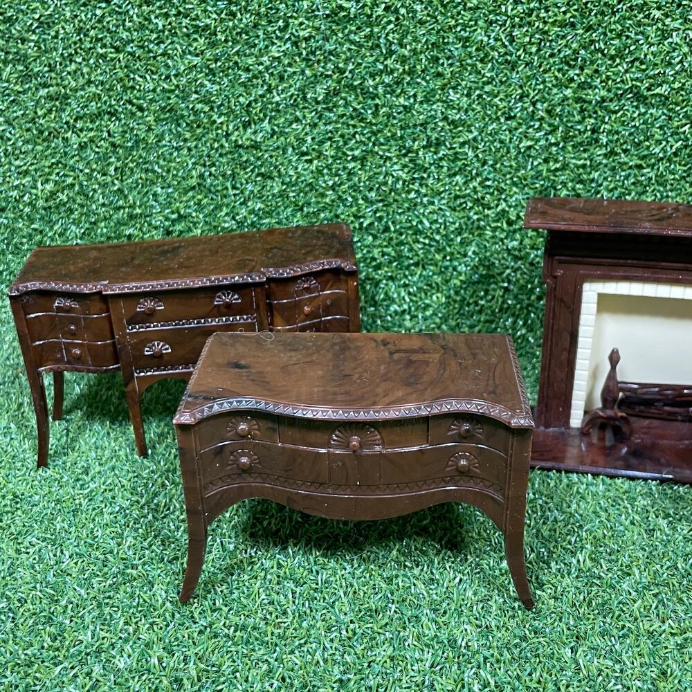 Vintage Renwal Dining Room Miniature Dollhouse Furniture Lot
